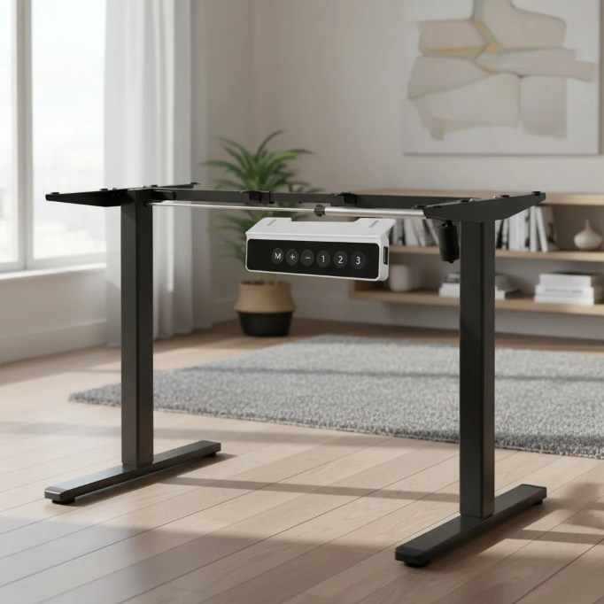Mesa Com Regulagem de Altura Elétrica, Preto