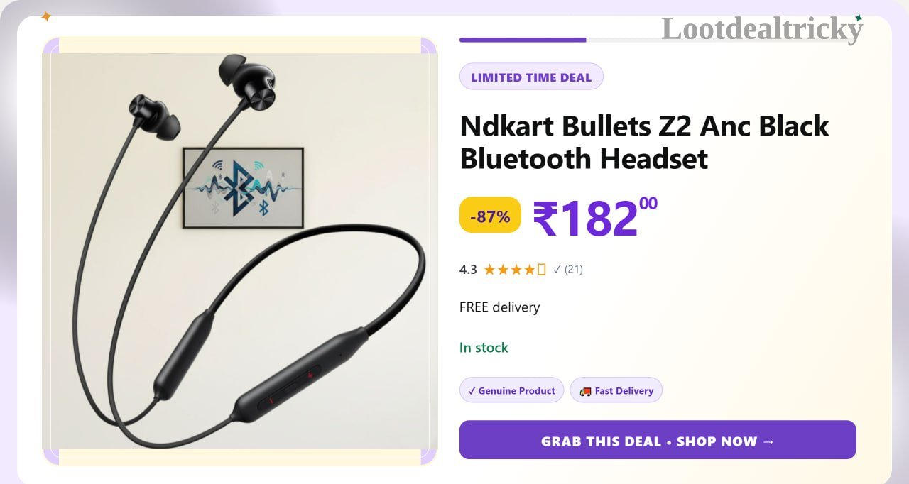 ndkart Bullets Z2 – Just ₹182 | Exclusive Sale Discount ndkart Bullets Z2 – Just ₹182 | Exclusive Sale Discount