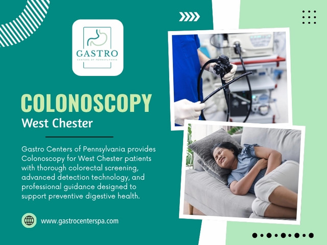 Colonoscopy West Chester is one of the screening options used to look for changes inside the colon before they become a bigger concern. For many people, the idea of having a colonoscopy is less appealing than simply putting it off.

Click here for more information: https://www.gastrocenterspa.com/location/gastroenterologist-west-chester

Gastro Centers of Pennsylvania

West Chester patients are seen at our Malvern Office, 325 Central Ave Suite 100 Malvern PA 19355.
Find Us On Google Map: https://maps.app.goo.gl/h8tioTAjZTAyEEw97

Read Our Blogs:
https://gastrocenterspa.wordpress.com/
https://gastrocenterspa.tumblr.com/
https://gastrocenterspa.weebly.com/

More Links:
https://beacons.ai/gastrocenterspa
https://gravatar.com/gastrocenterspa
https://triberr.com/gastrocenterspa