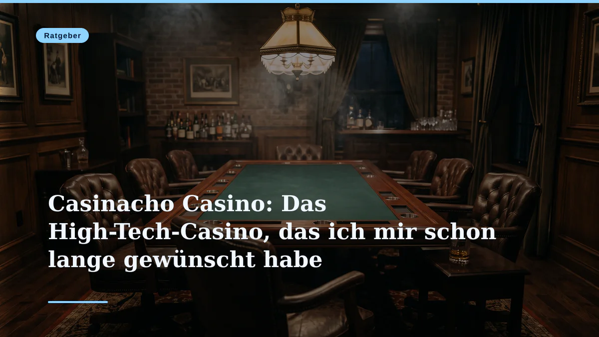 Casinacho Casino: Das High-Tech-Casino, das ich mir schon lange gewünscht habe