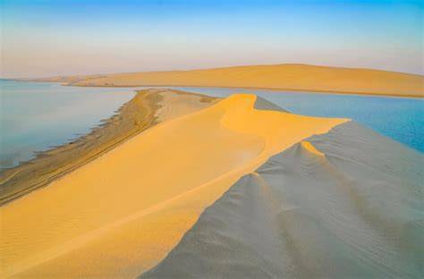 Desert dunes rolling into the Inland Sea