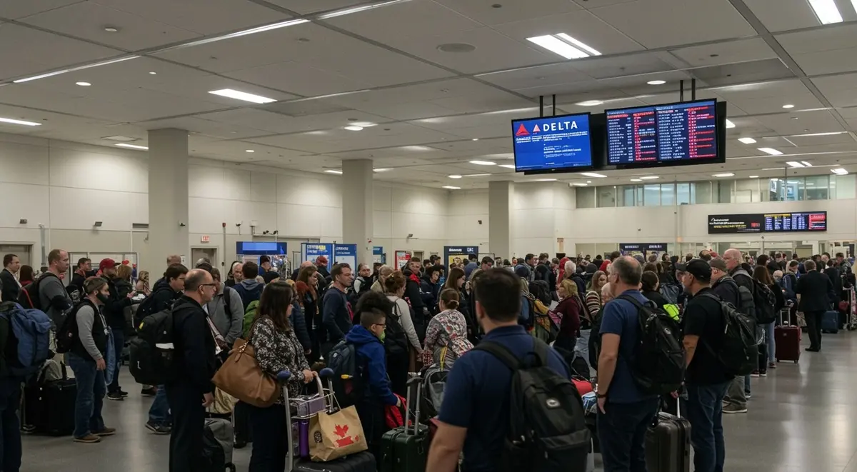 Delta Cancellations Surge, Rebooking Options at Major Hubs Draw Complaints
