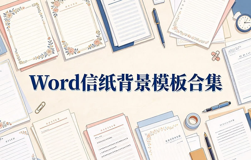 Word信纸背景模板合集，可编辑打印+多风格一站配齐