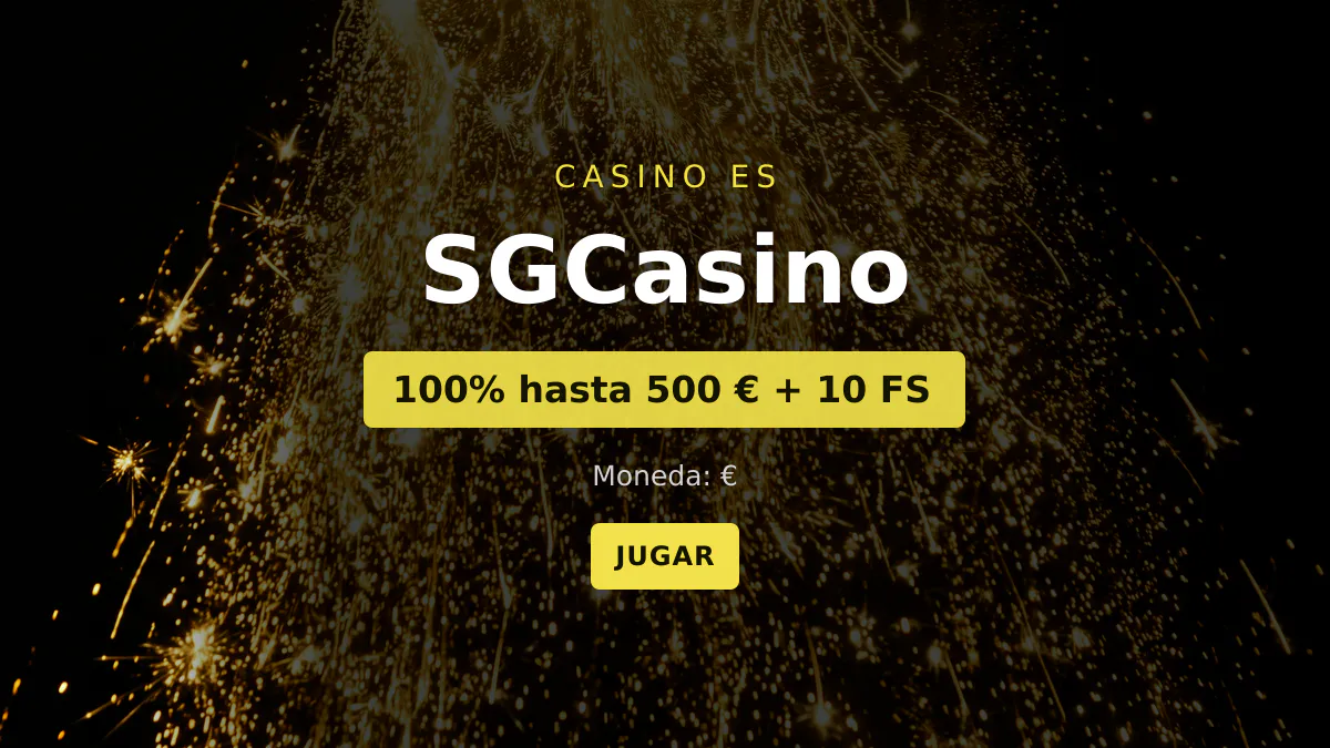 SGCasino - bono de bienvenida 100% hasta 500 &euro; + 10 FS, pagos: Visa, Mastercard, Skrill, Neteller, Revolut