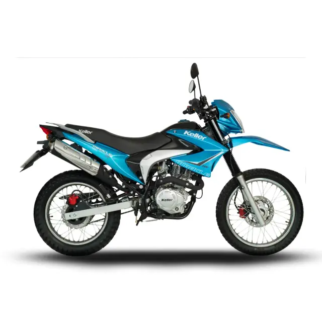 Moto Keller Miracle 200 Azul de perfil