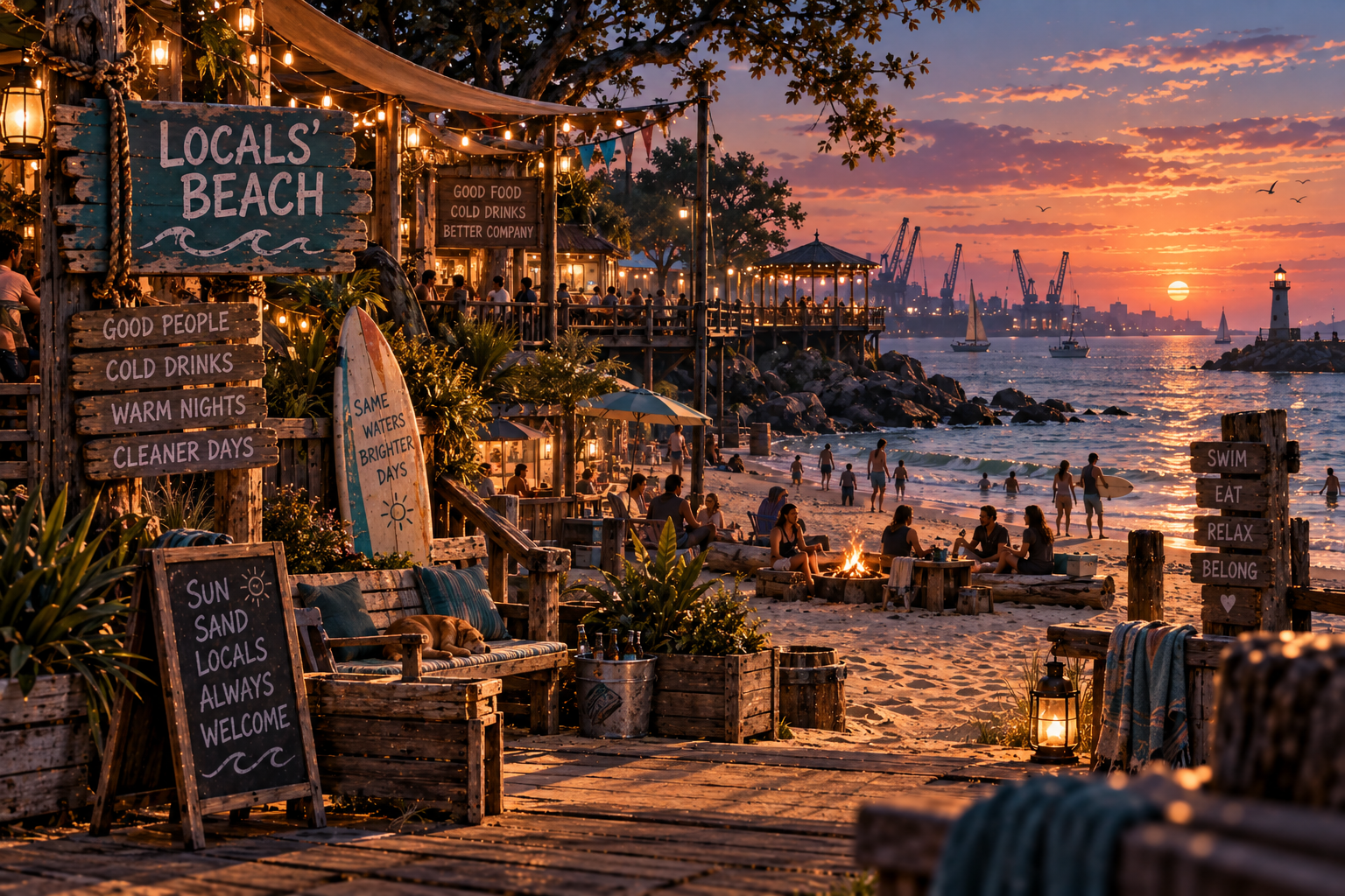 Locals Beach at the Blue Hook Waterfront