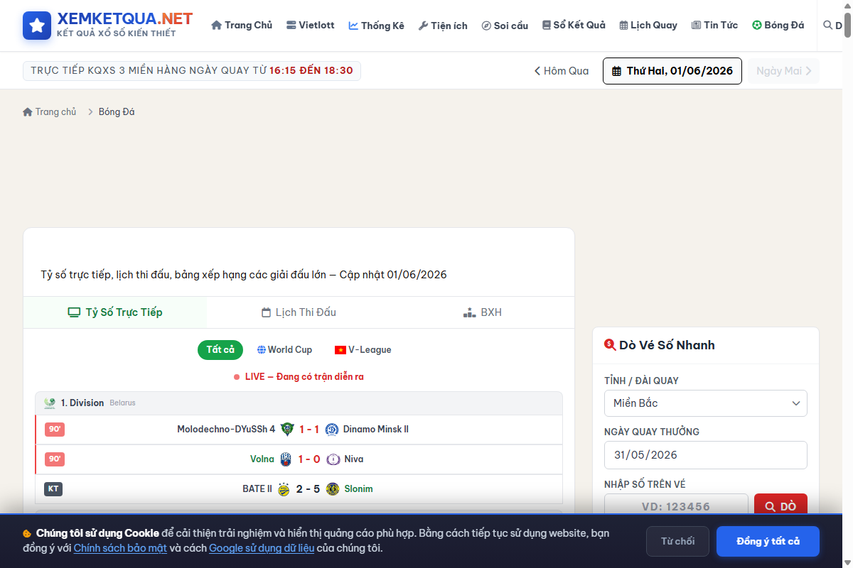 Hướng dẫn cách xem và sử dụng Kết quả bóng đá trực tuyến trên Xemketqua.net