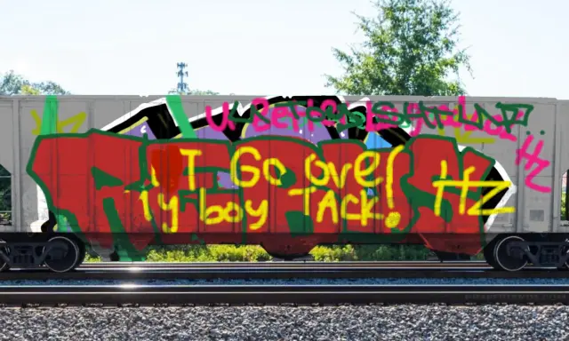 Graffiti artwork by rebus