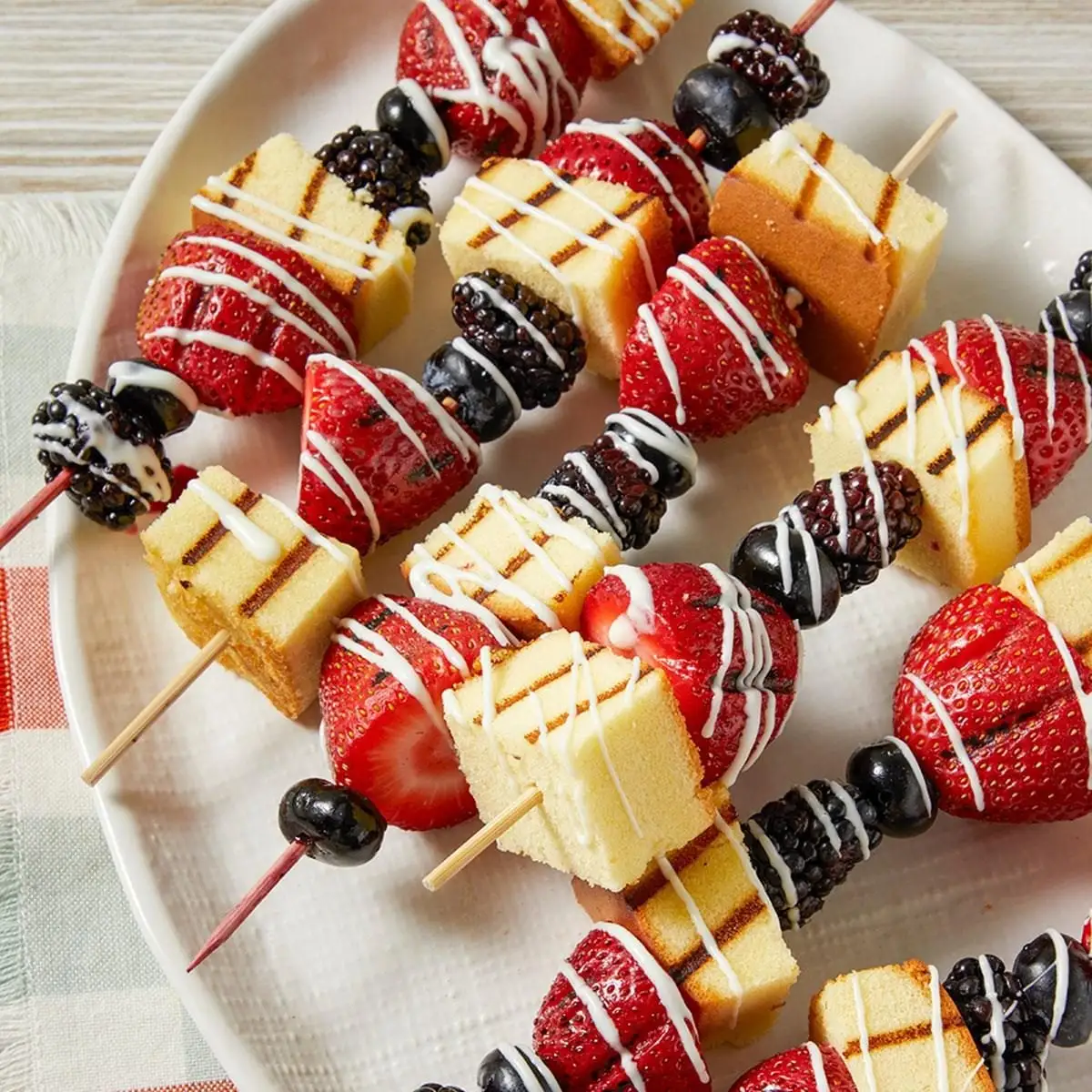 Red, White, and Blue Dessert Skewers for a Star-Spangled Celebration