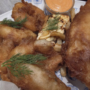 Signature Crispy Battered Fish and Chips at Battercatch