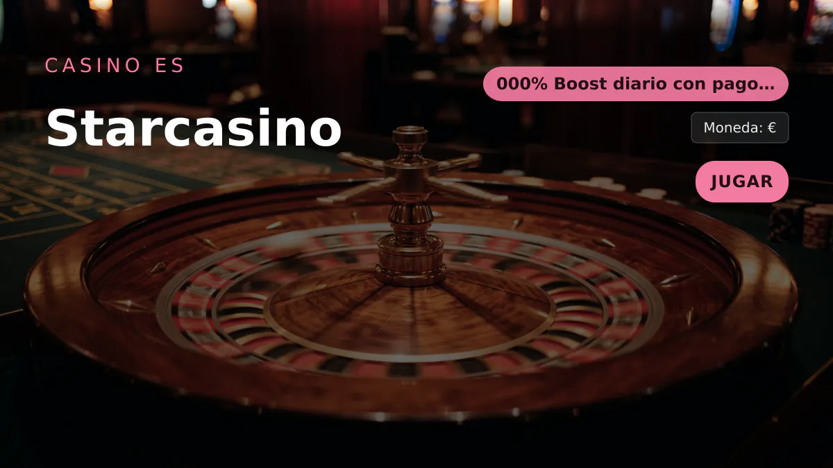 Starcasino — bono de bienvenida 000% Boost diario con pago extra máximo de €10 + 20 FS, pagos: Visa, Mastercard, PayPal, Skrill, Neteller