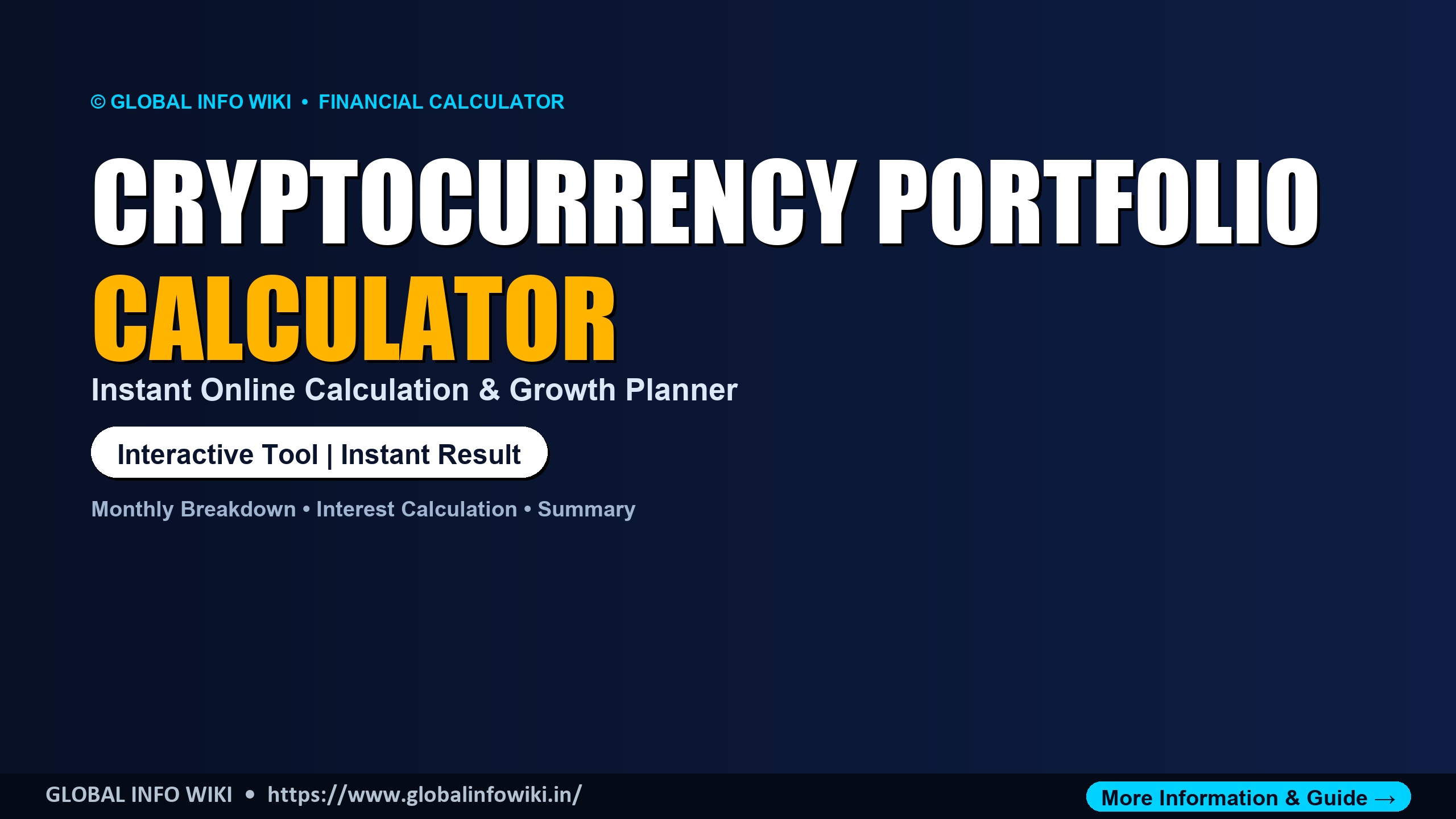 Cryptocurrency Portfolio Tracker Calculator — Value & Gain/Loss Cryptocurrency Portfolio Tracker Calculator — Value & Gain/Loss