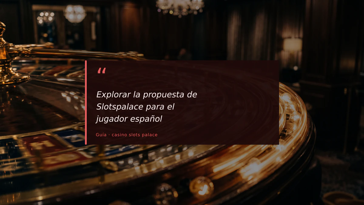 Explorar la propuesta de Slotspalace para el jugador español