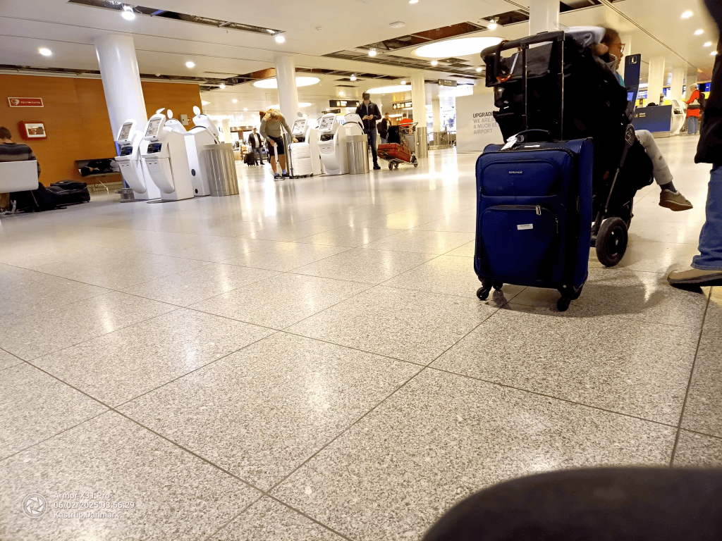 The early start at Copenhagen Airport.