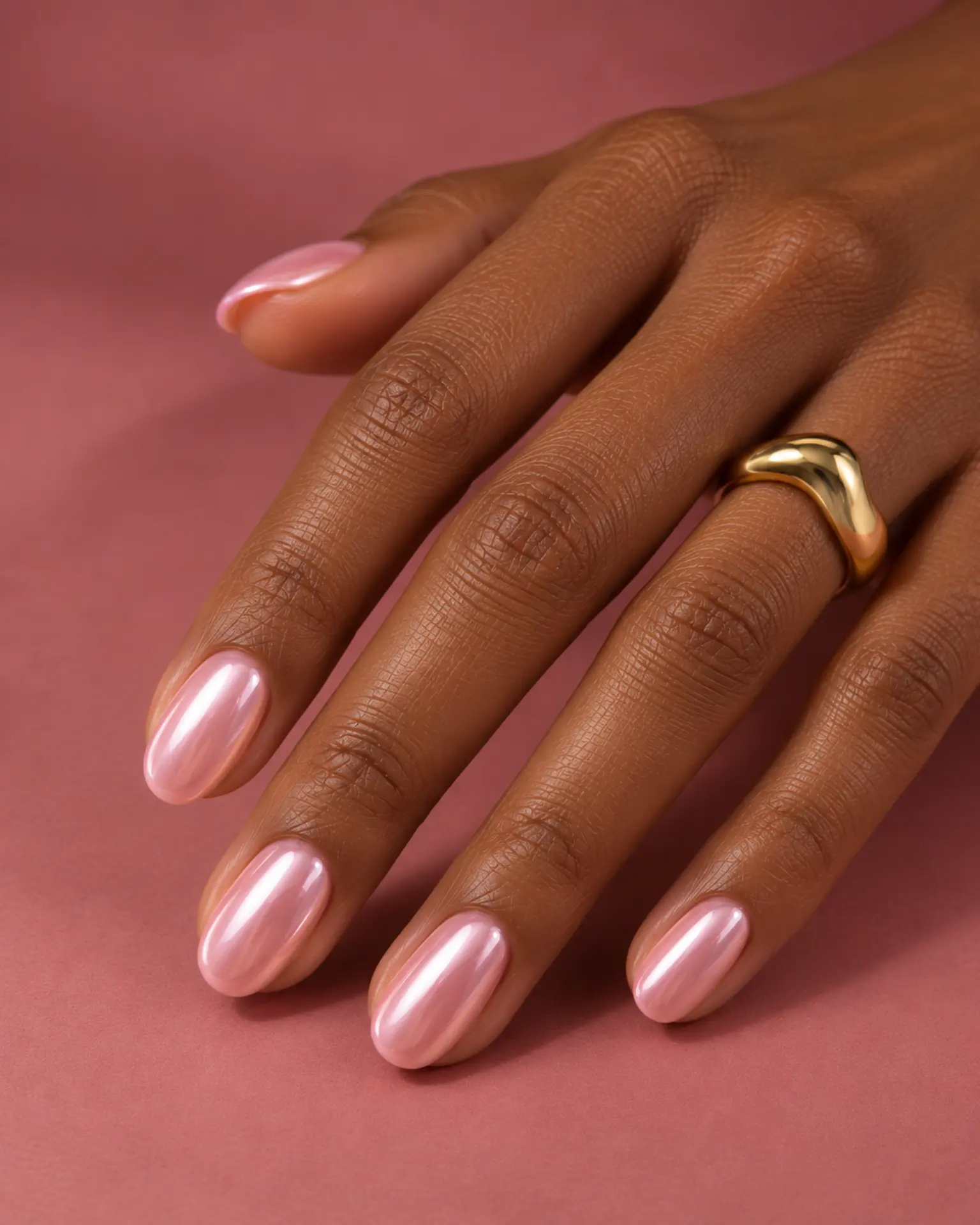 Ballet Pink Chrome Glaze manicure inspiration for pink nail ideas