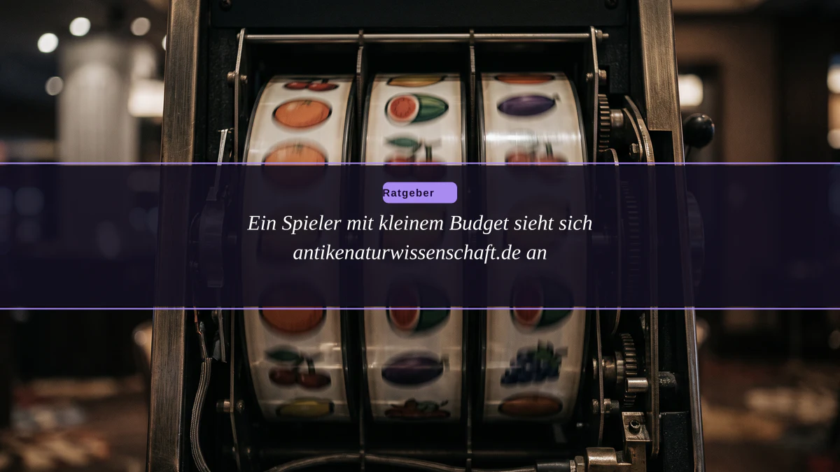 Ein Spieler mit kleinem Budget sieht sich antikenaturwissenschaft.de an