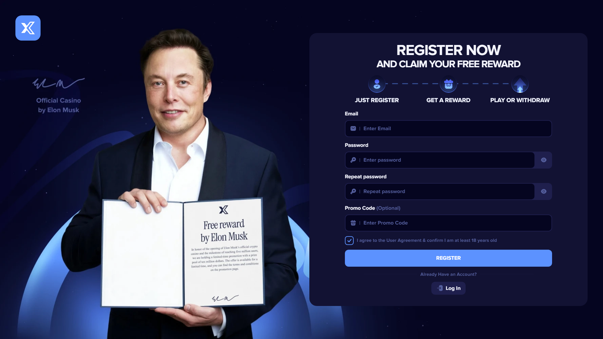Forensic screenshot of [REDACTED] showing the phishing page layout