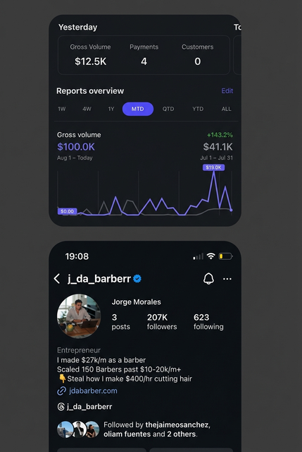 Revenue screenshot shared publicly by Jorge Morales