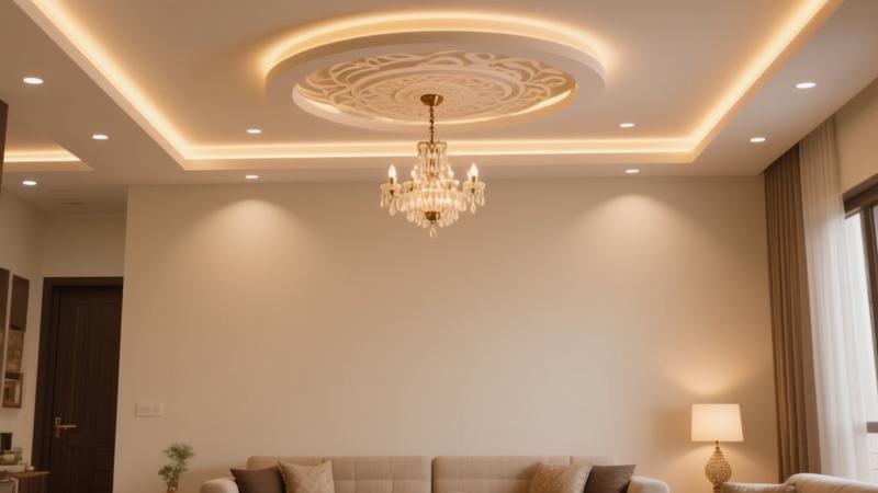 False Ceiling Design Ideas for Indian Homes 2026 - Modern Patterns, Materials and Lighting