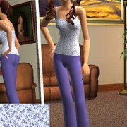 Blue-Flowered-Pajamas