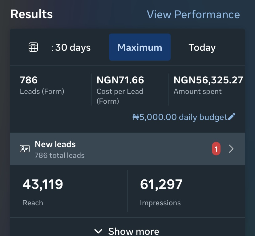 Ad Campaign Results