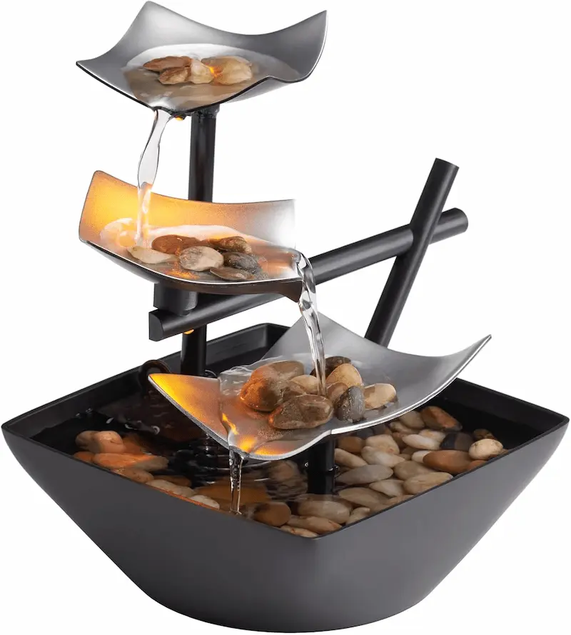 Homedics Tabletop Water Fountain – Zen Soothing Sound Machine for Relaxing Home Décor 💧✨