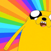 adventure time jake rainbow