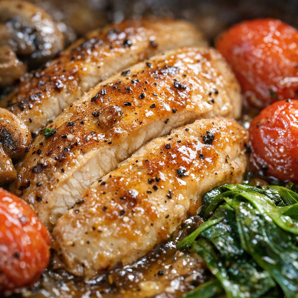 Easy Skillet Chicken Dinner Recipe cooking process