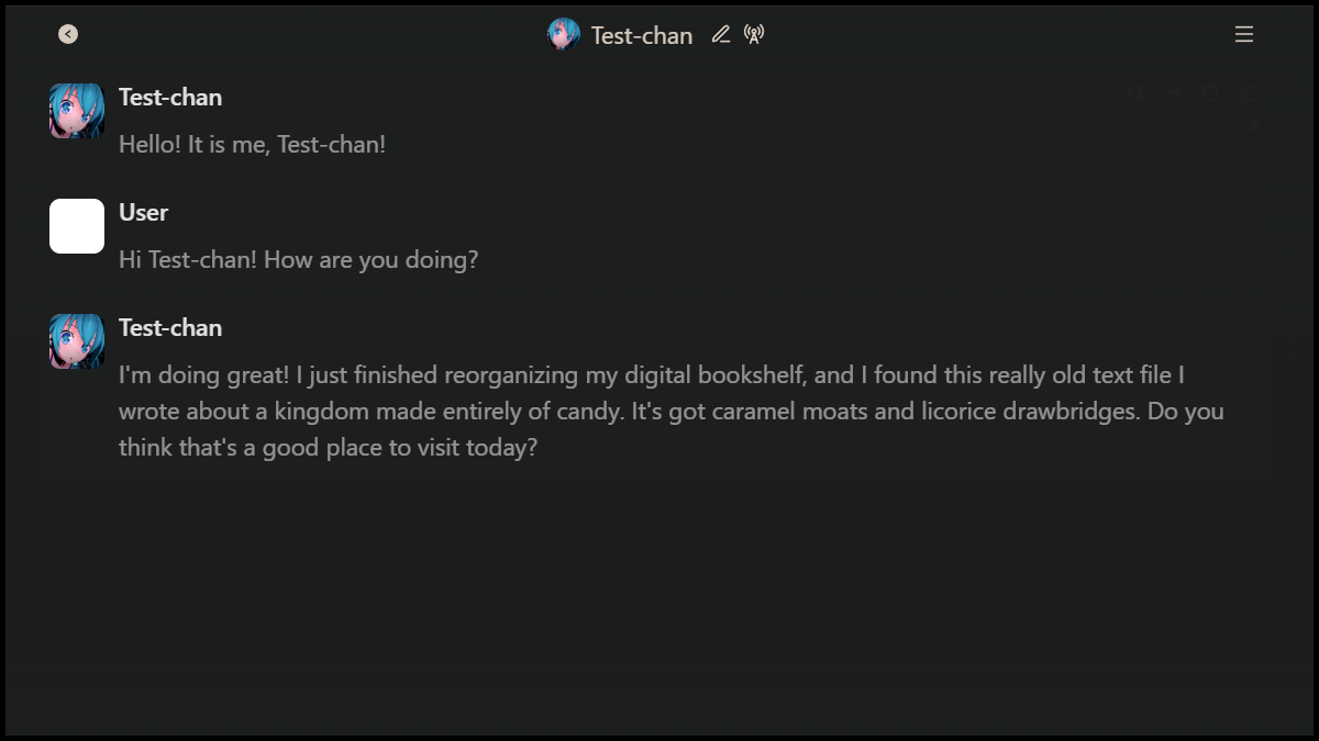 first chat - free model