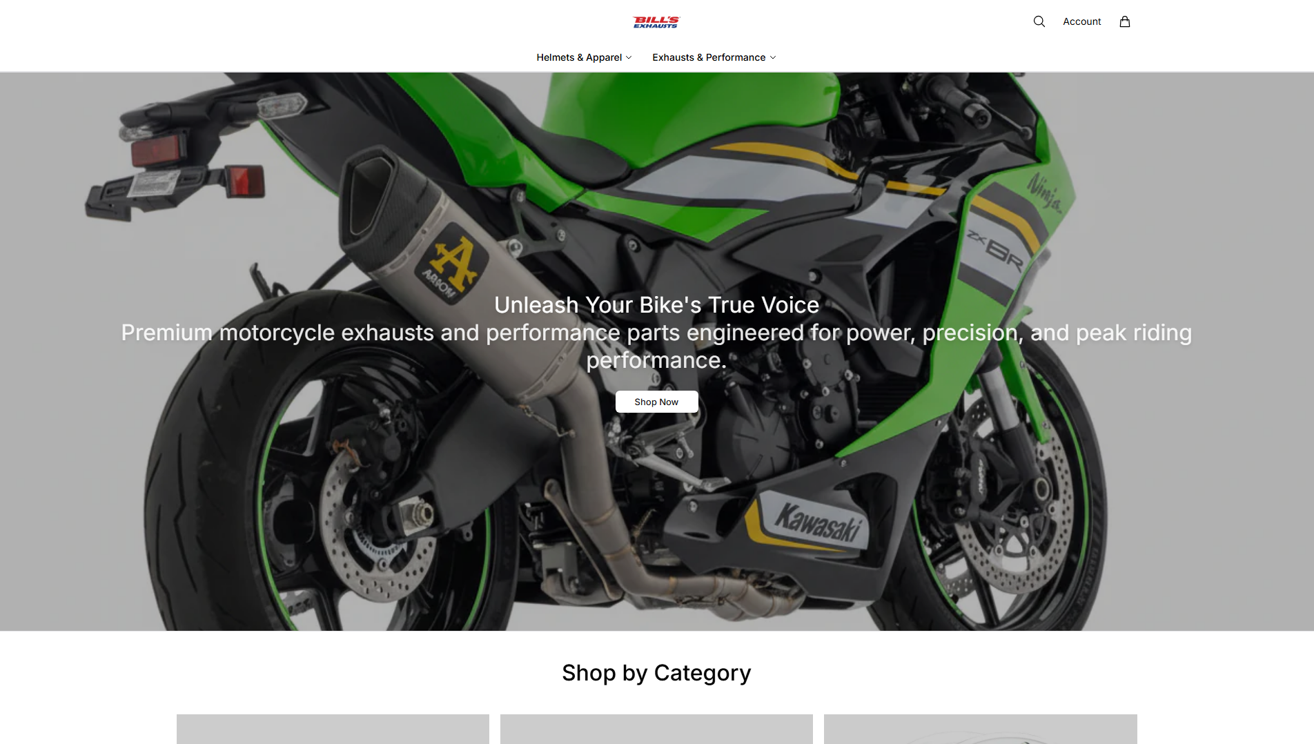 Primary capture · billsexhaustsonline.shop