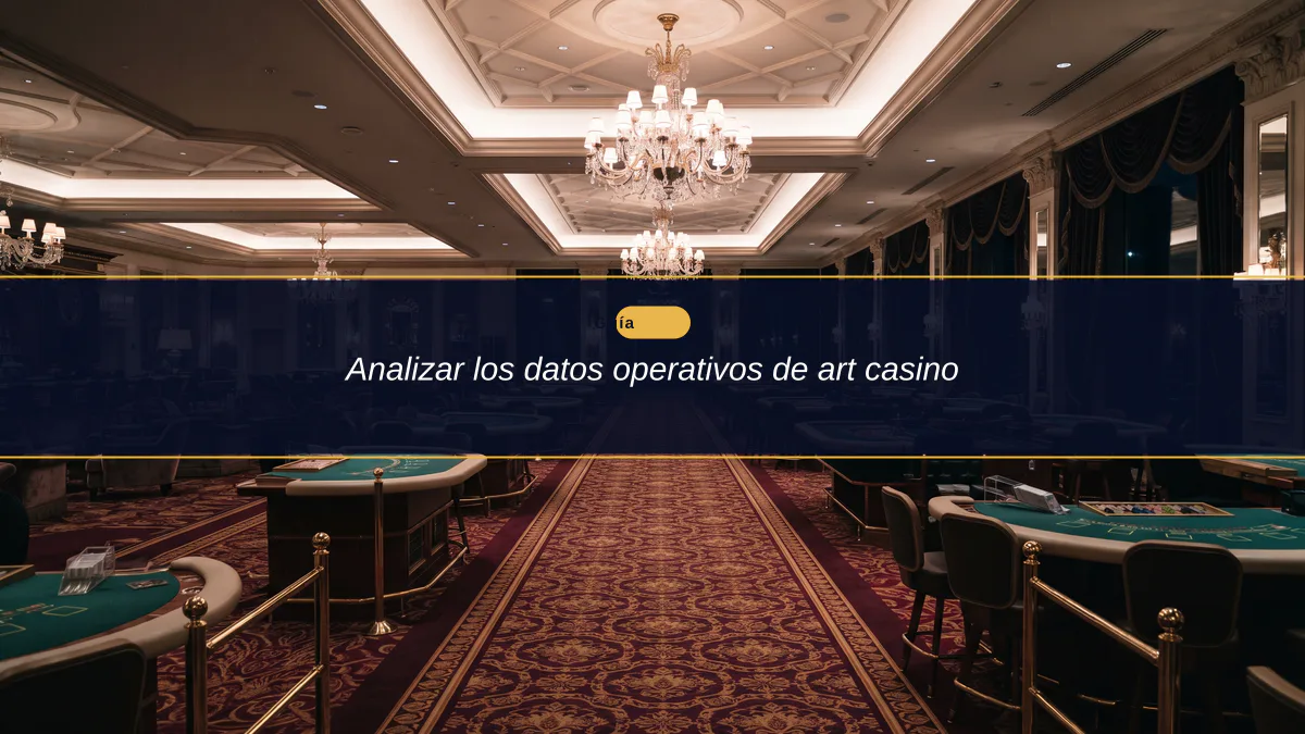 Analizar los datos operativos de art casino