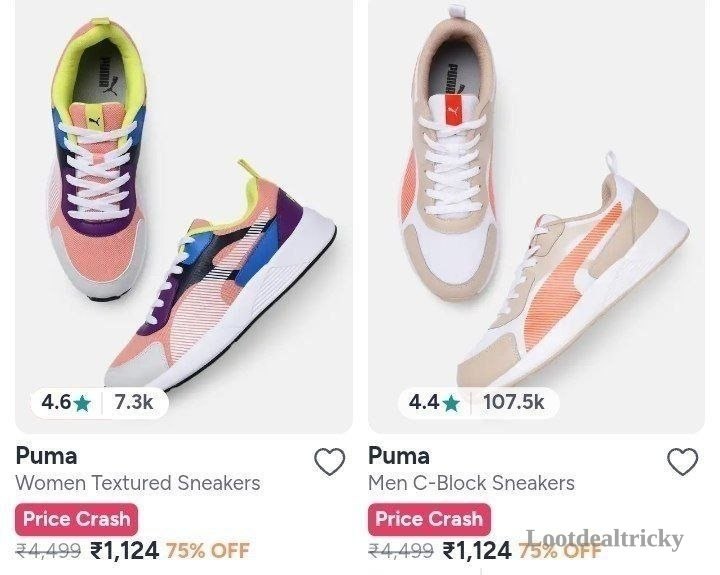 Puma Sneakers Starting – Just ₹1124 | Limited Time Loot Offer