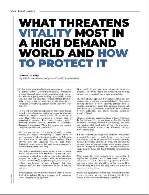 Vitality Digest Cover