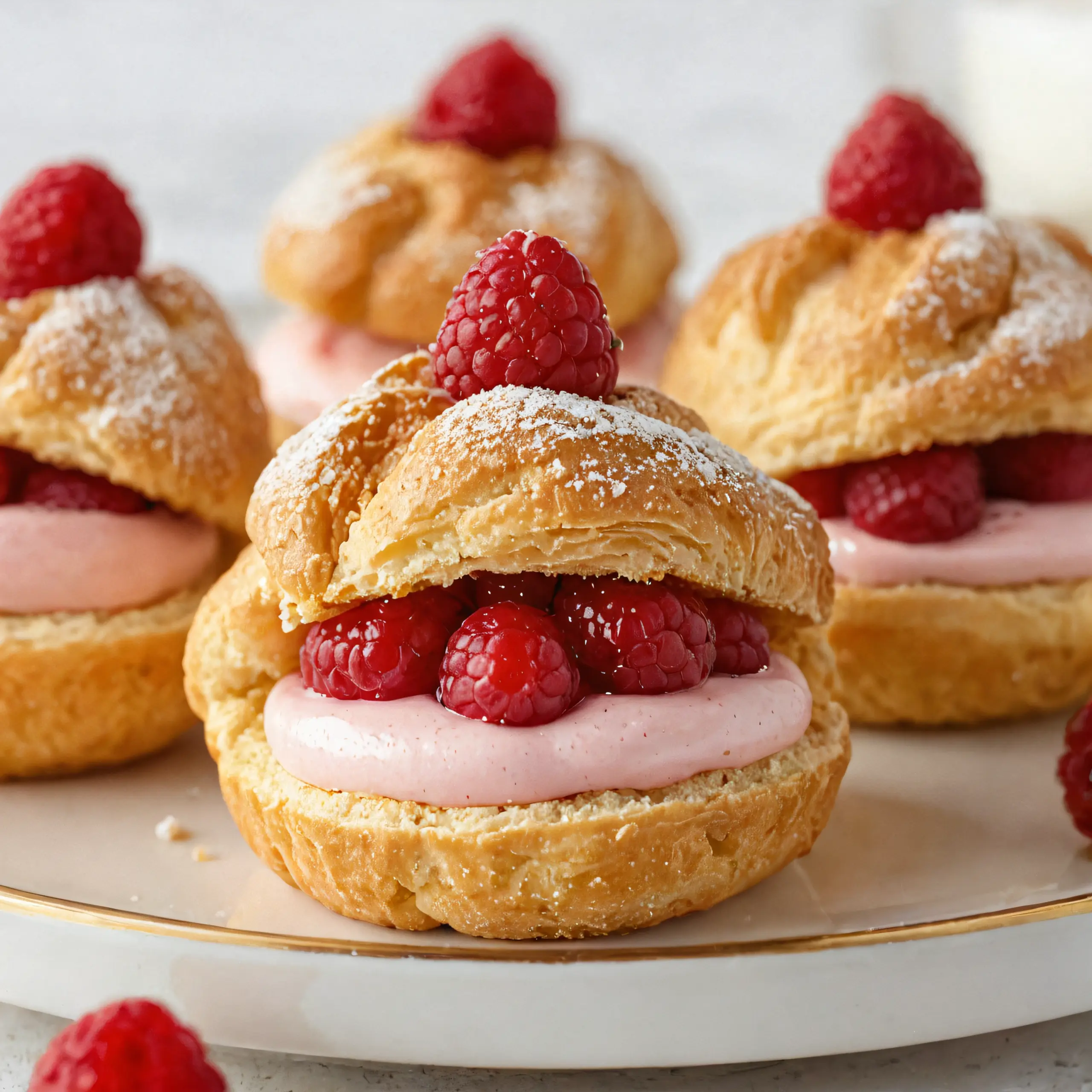 Raspberry Choux with Crispy Top Recipe
