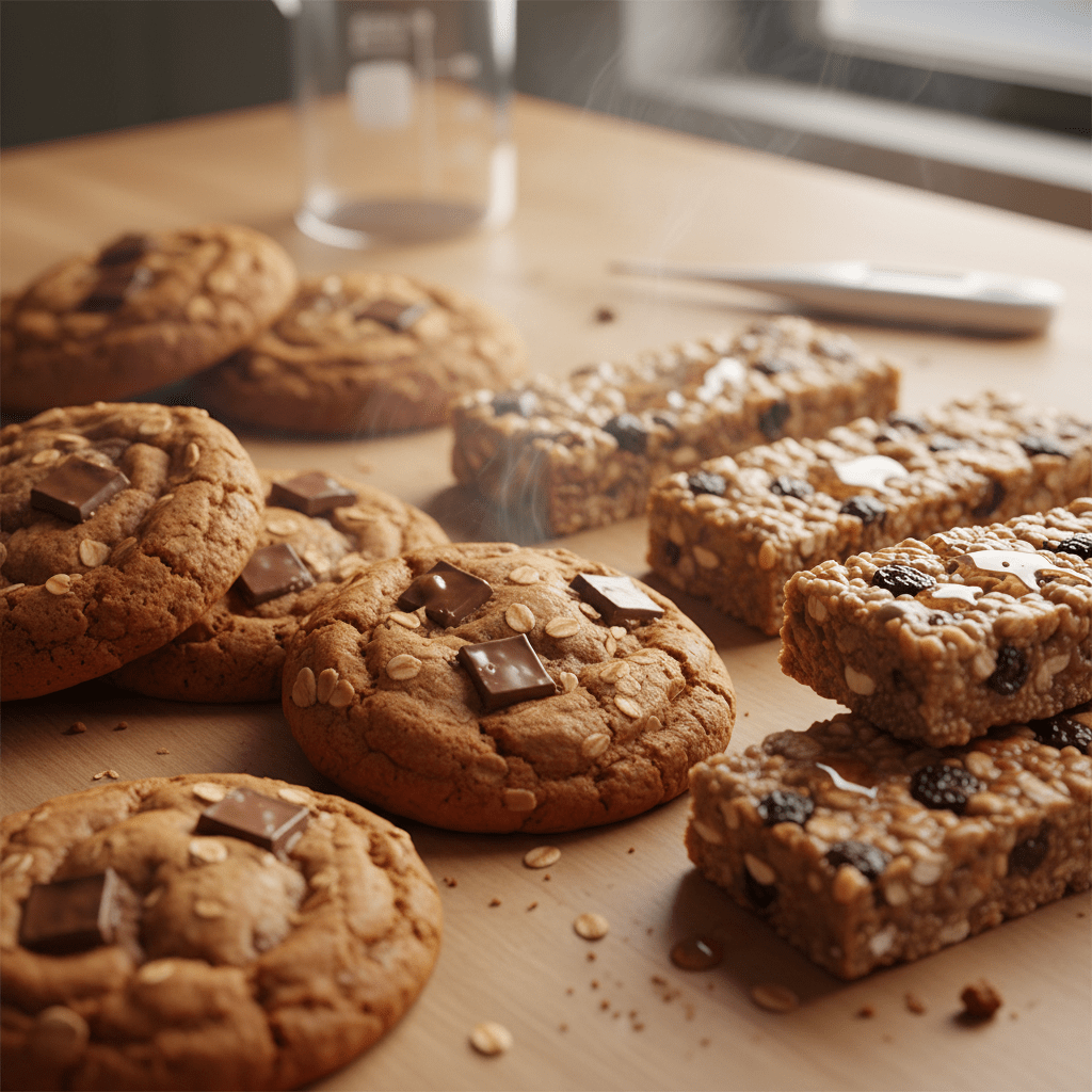 Soft cookies and chewy protein bars staying moist