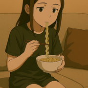 Comendo um Miojo
