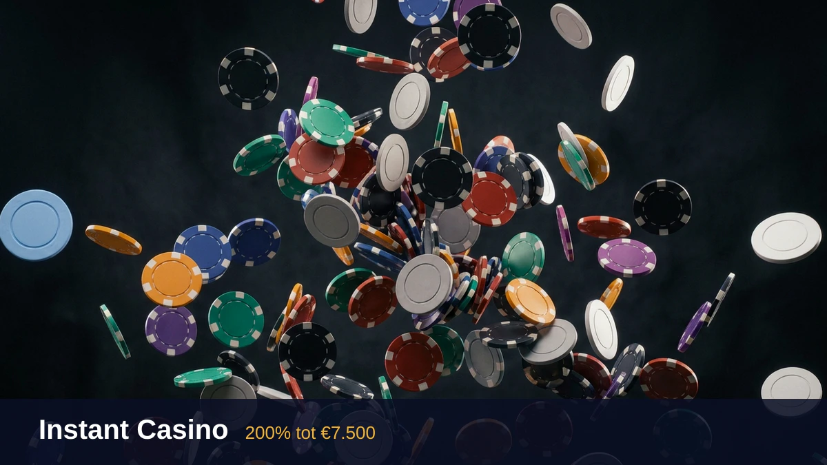 Instant Casino — welkomstbonus 200% tot €7.500 + 25 FS, betalingen: Visa, Mastercard, Sofort, Giropay, Pix