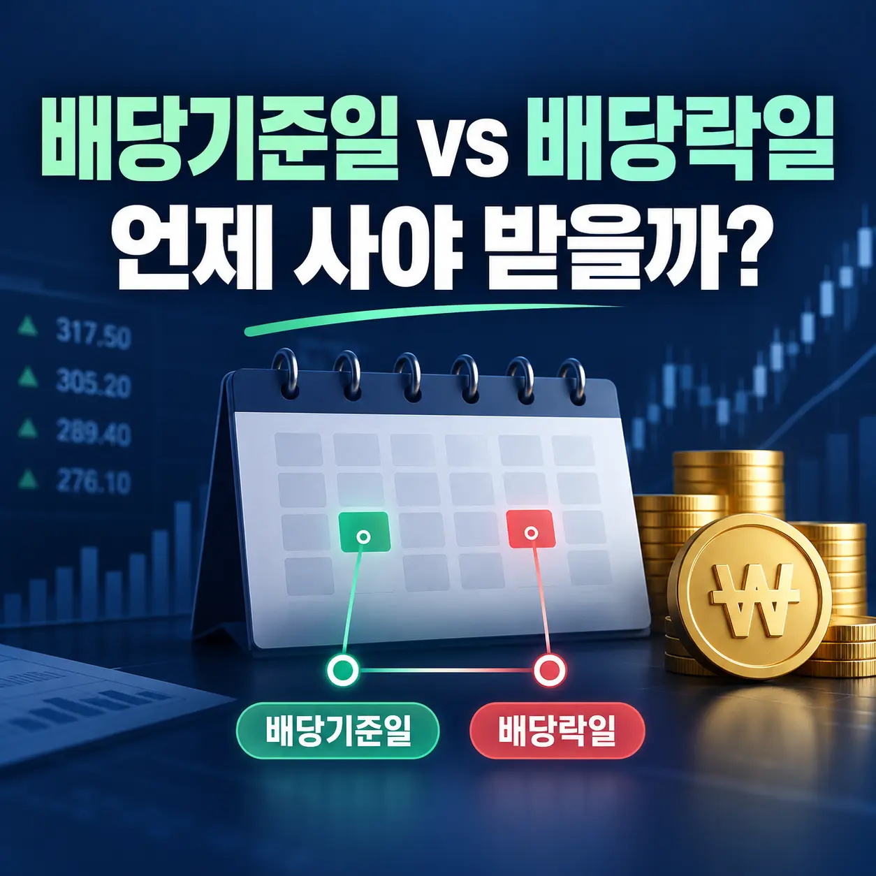 배당기준일 배당락일 차이와 배당금 받는 날짜