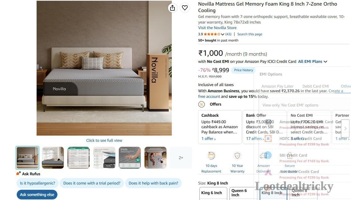 Mattress With Sbi | Lowest Price Deal Mattress With Sbi | Lowest Price Deal