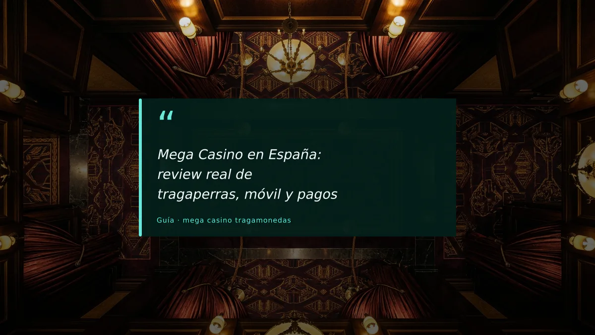 Mega Casino en España: review real de tragaperras, móvil y pagos 1 Mega Casino en España: review real de tragaperras, móvil y pagos