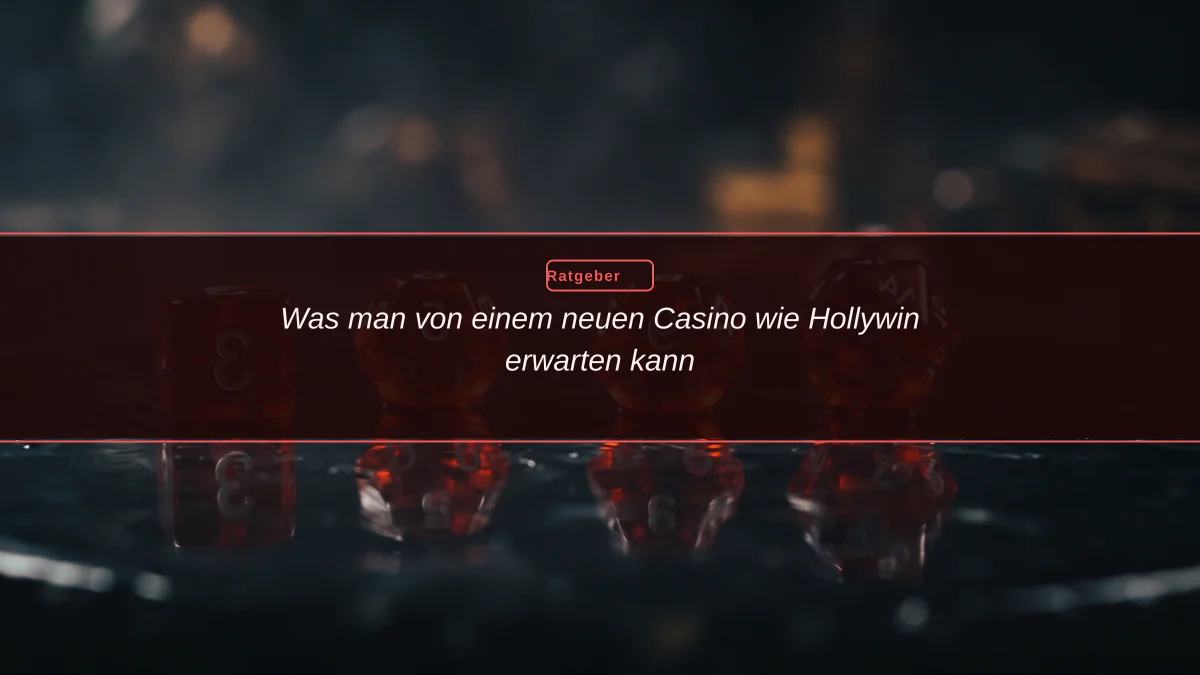 Was man von einem neuen Casino wie Hollywin erwarten kann