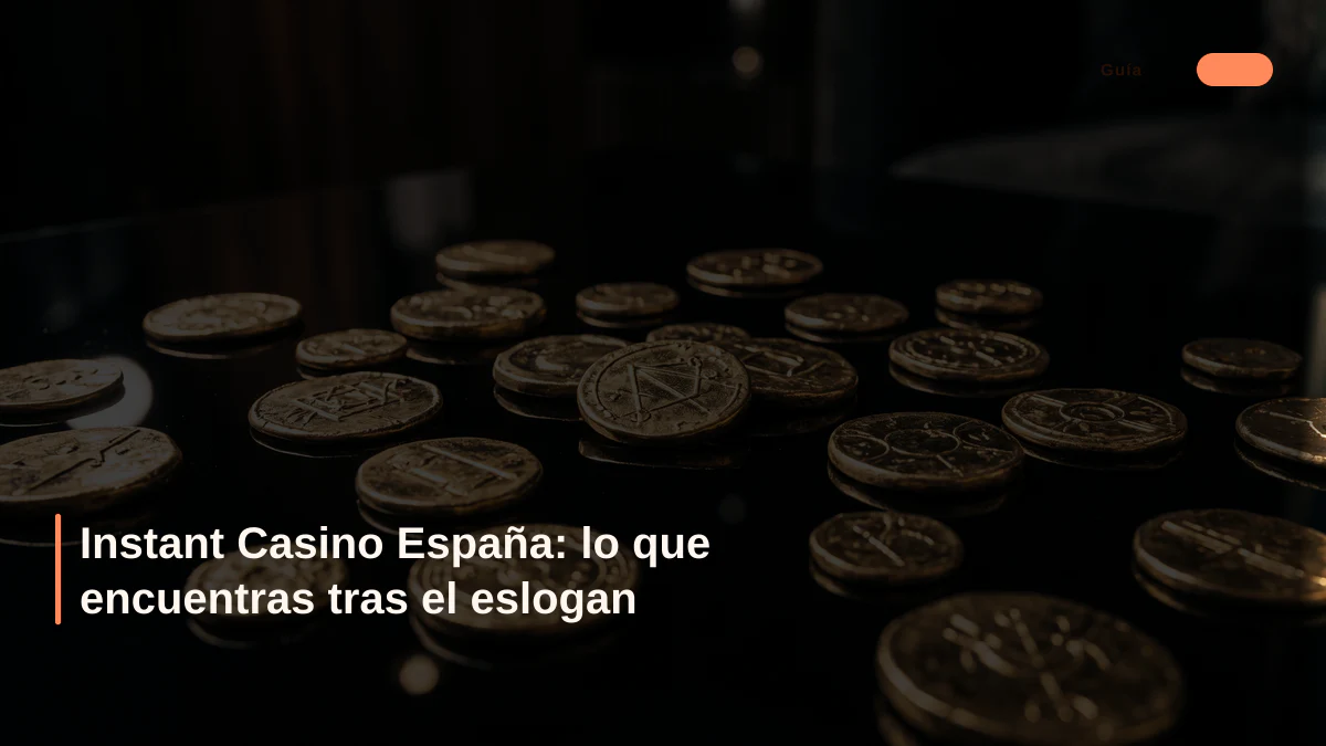 Instant Casino España: lo que encuentras tras el eslogan