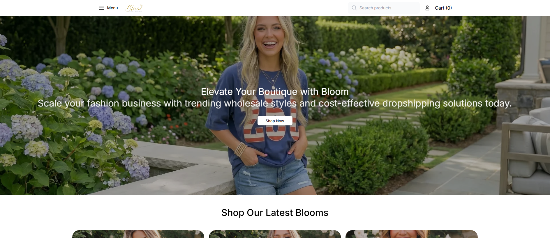Primary capture · bloomwholesalefashion.shop
