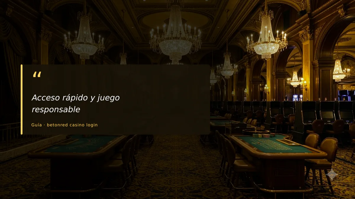 Acceso rápido y juego responsable