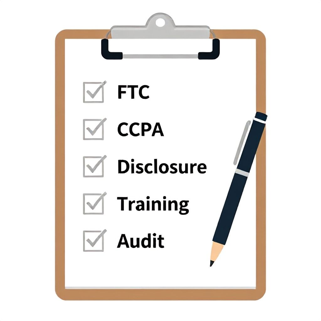 Affiliate marketing compliance checklist items