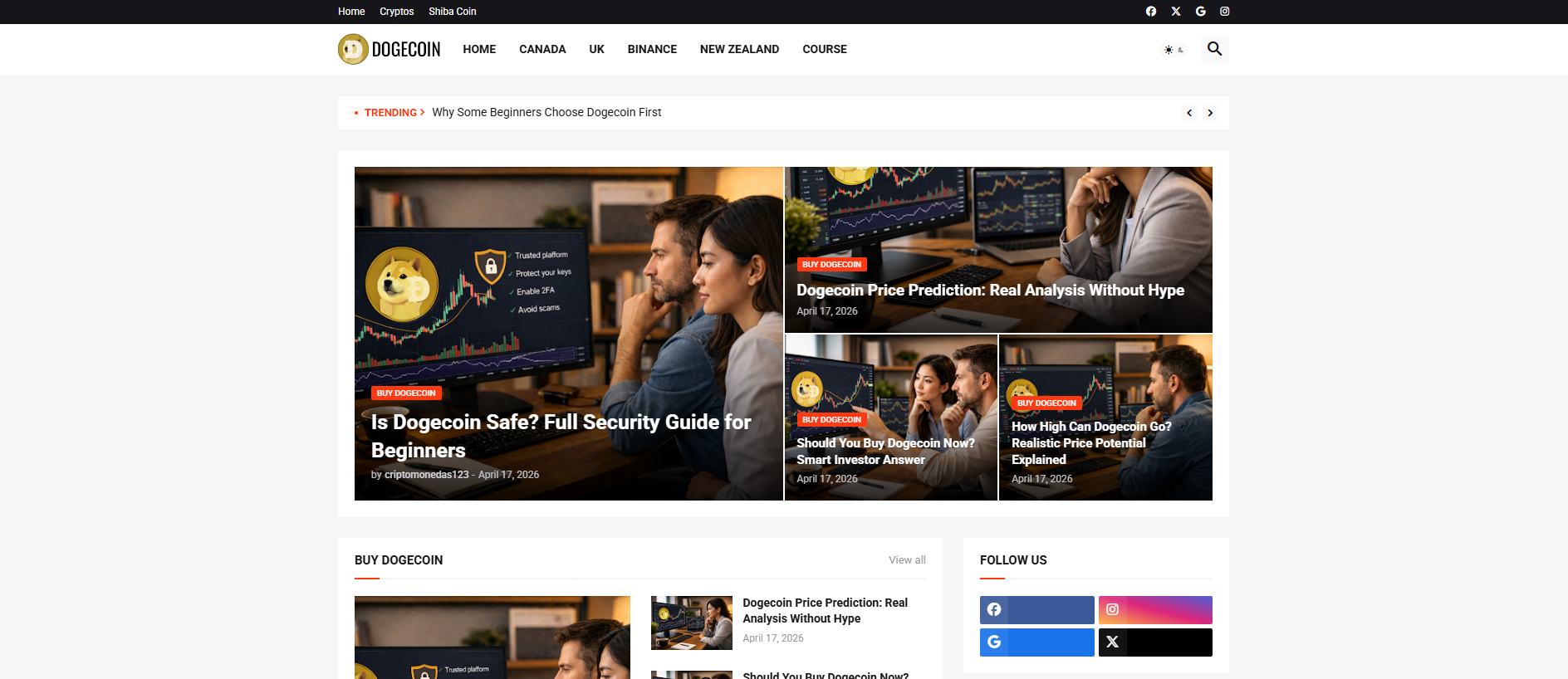 Forensic screenshot of easybuydogecoin.com showing the phishing page layout