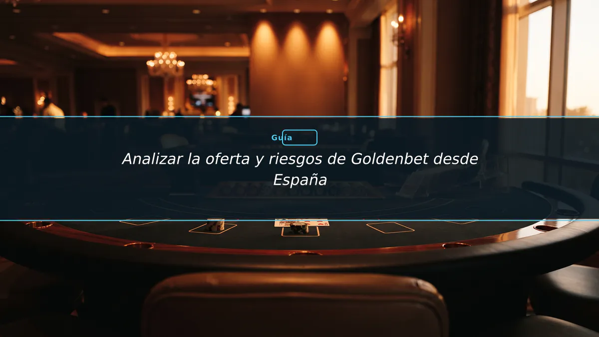 Analizar la oferta y riesgos de Goldenbet desde España