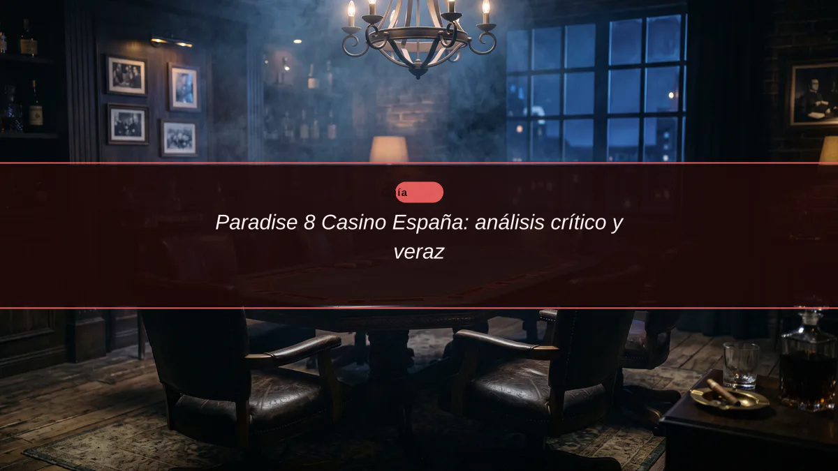 Paradise 8 Casino España: análisis crítico y veraz