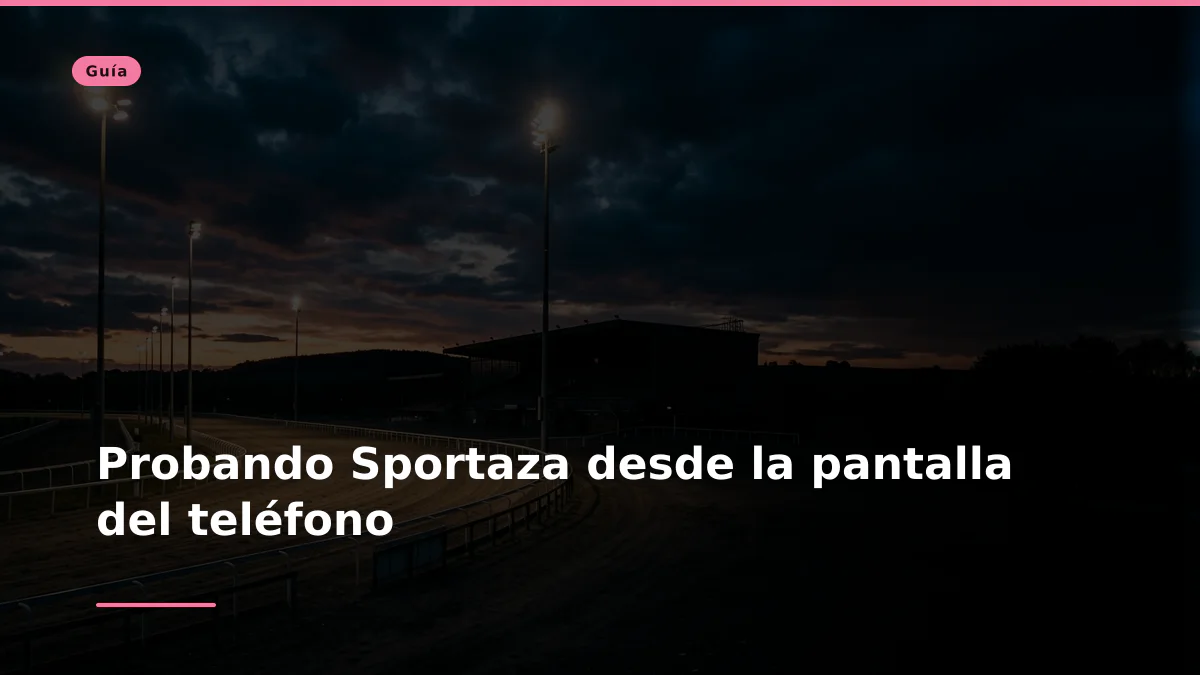 Probando Sportaza desde la pantalla del teléfono