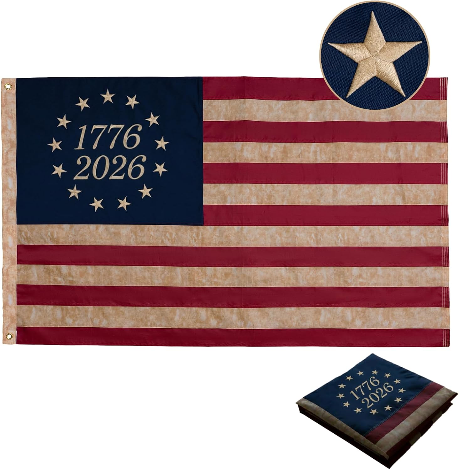 60s～ アメリカ国旗 3x5フィート 3x5 FT 250TH ANNIVERSARY FLAG - HEIRLOOM EDITION